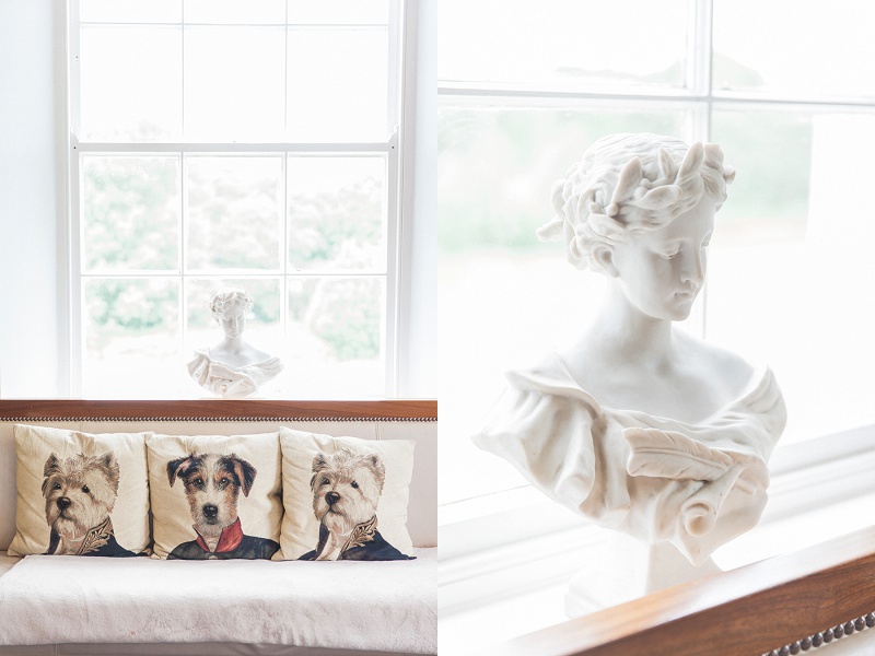 Woman's Bust And Cushions At Belair House