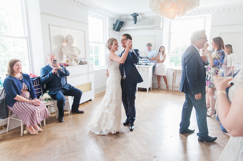 Bride and Groom During Thier First Dance at Belair House