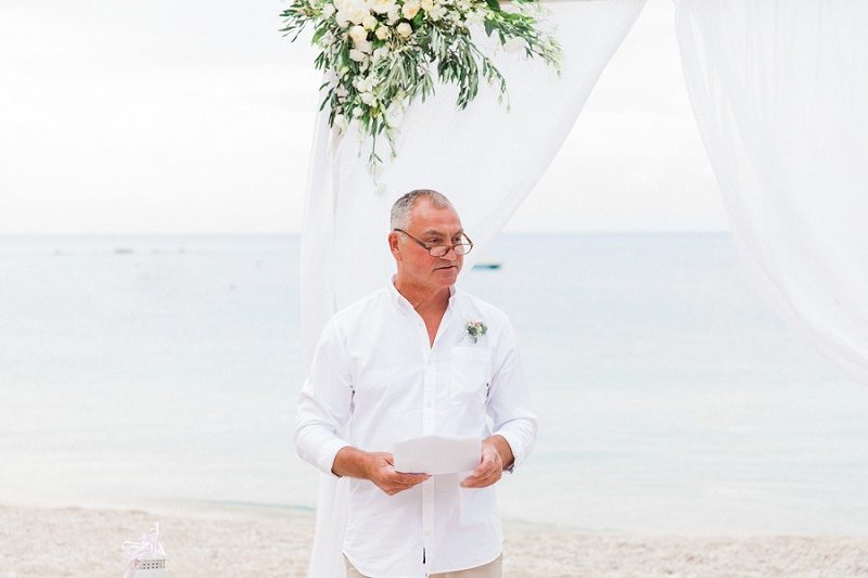Best Man During His Speech on Agios Nikitas Beach
