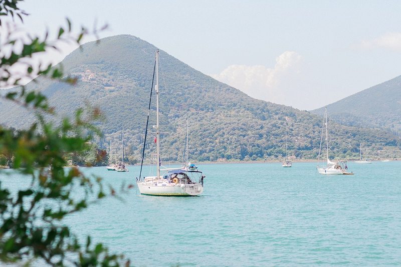 Yachts in the Bay in Geni, Lefkada
