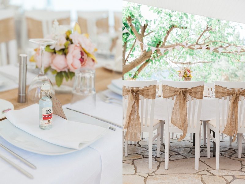 Ouzo Favours and Rustic Tie-Backs at this Intimate Vintage Wedding