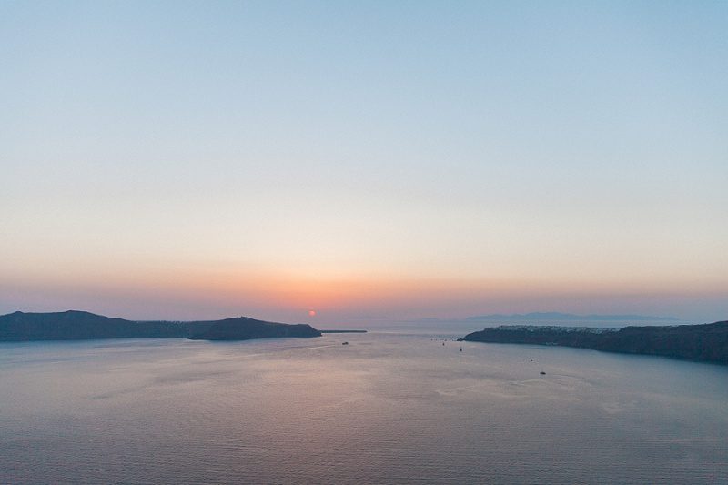 View of the Sunset from Santorini