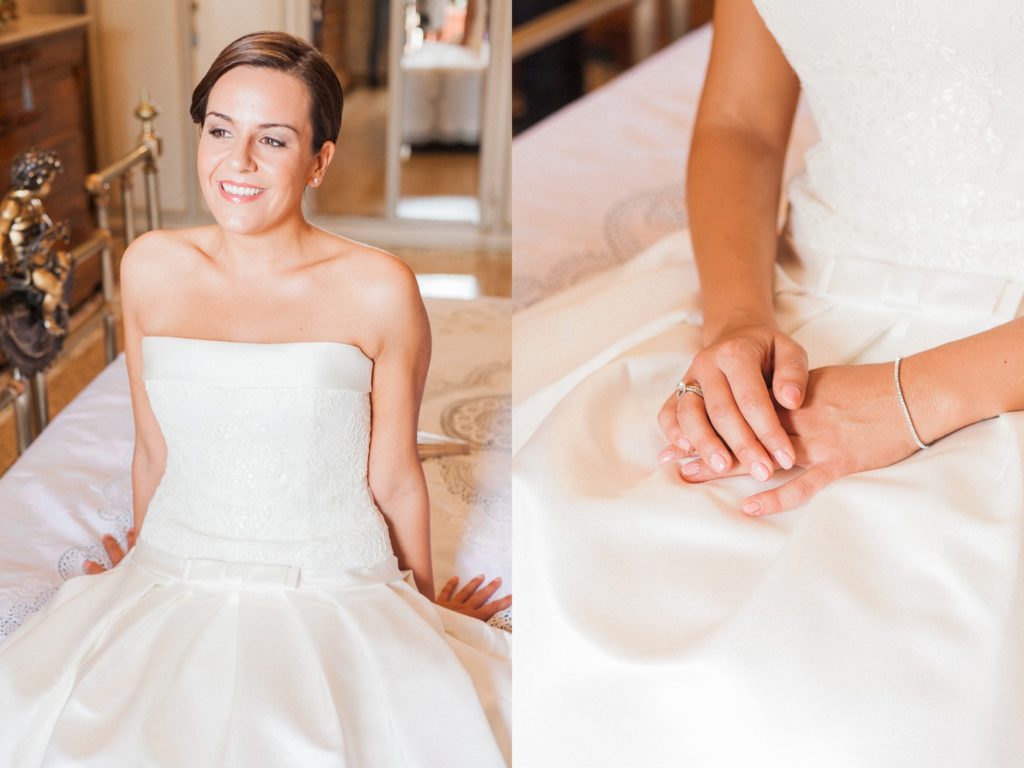 Portraits of the bride on the morning of her wedding in Apulia