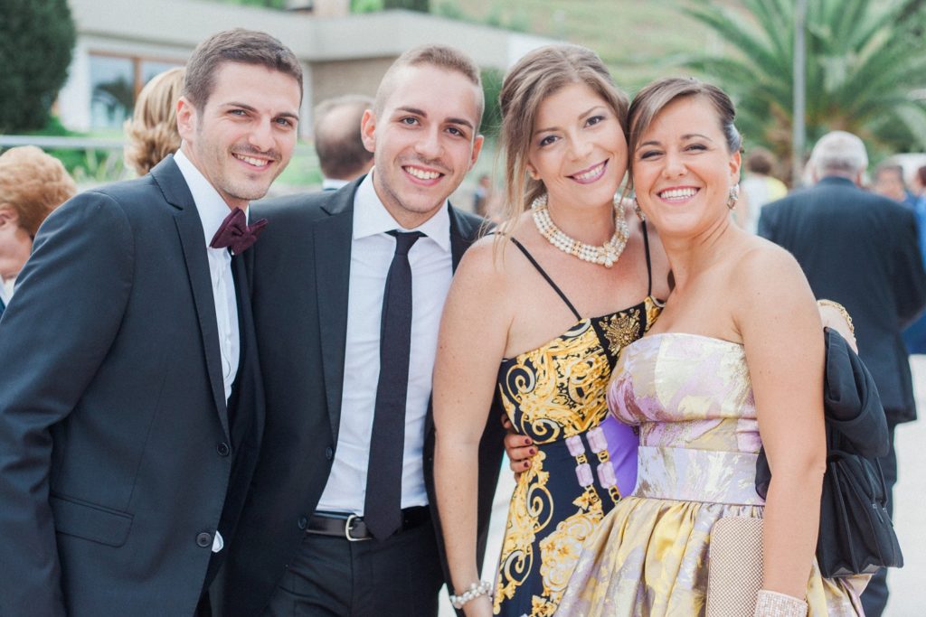 Wedding guests at the Convivium Hotel in Vasto
