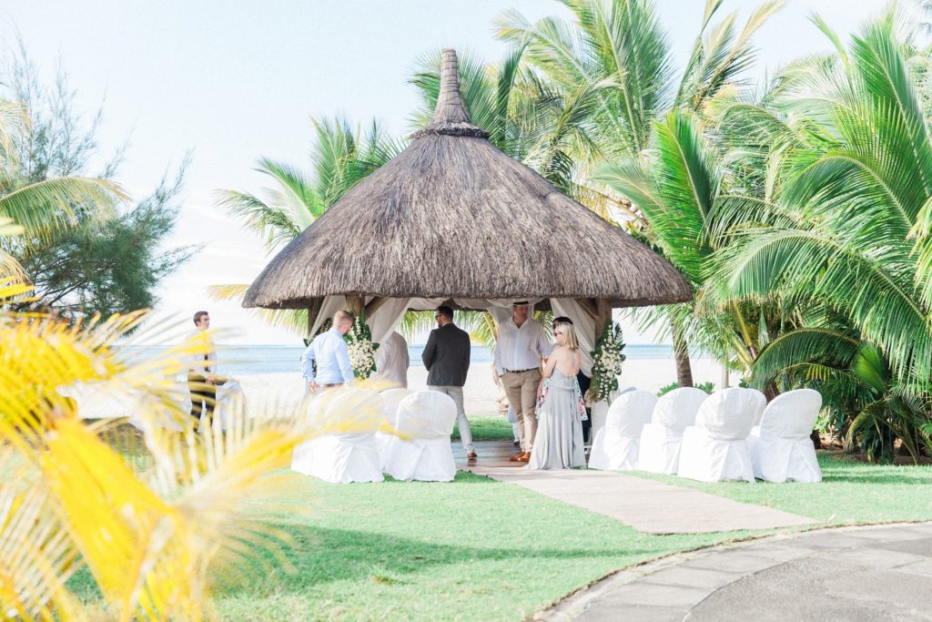 Mauritius wedding ceremony area in Le Morne on the island of Mauritius