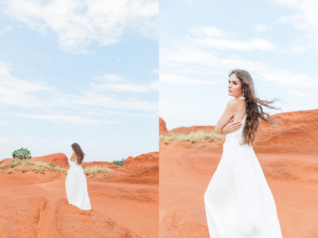 Portraits of a bride at her Red Desert wedding planned by Oh Happy Day in South Africa
