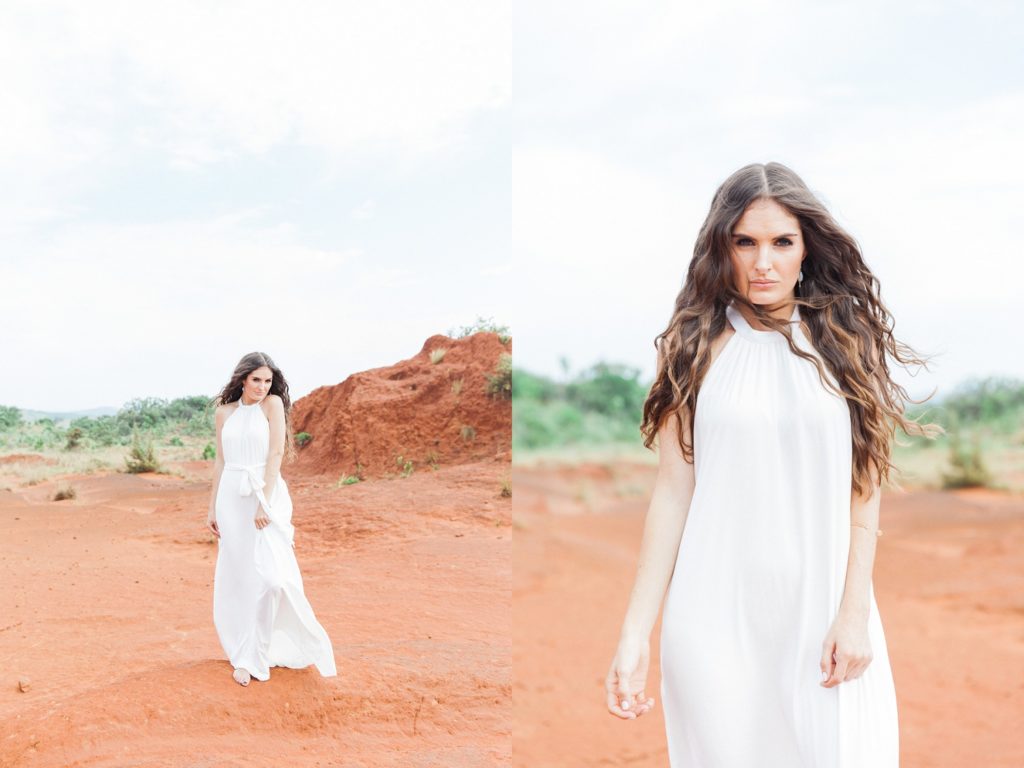 Portraits of a bride in a Chanelle Wright gown at her wedding planned by Oh Happy Day in South Africa