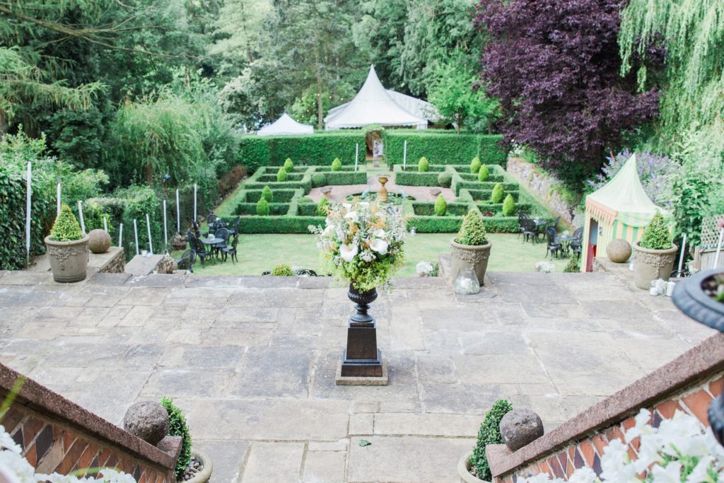 Manicured gardens at a private residence in Leicestershire