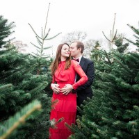 Maxeen Kim Photography, Couple Shoot, Christmas Tree Farm, Santa Fir