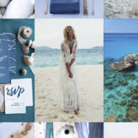 Blue Beach Wedding Inspiration Board by Maxeen Kim Photography, Greek and UK Wedding Photographer