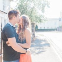 Cute Couple Kissing on West Malling High Street