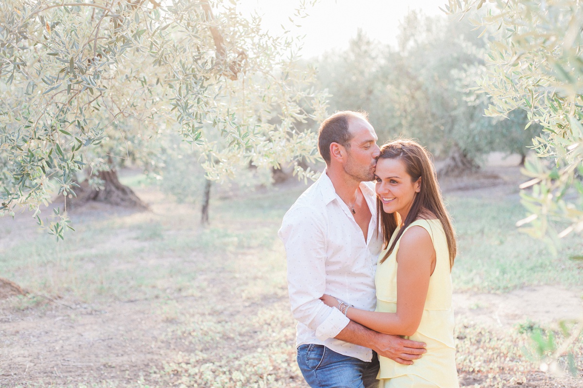 Sunset Italian Engagement in an Olive Grove by Maxeen Kim Photography, Luxury Greek and UK Wedding Photographer