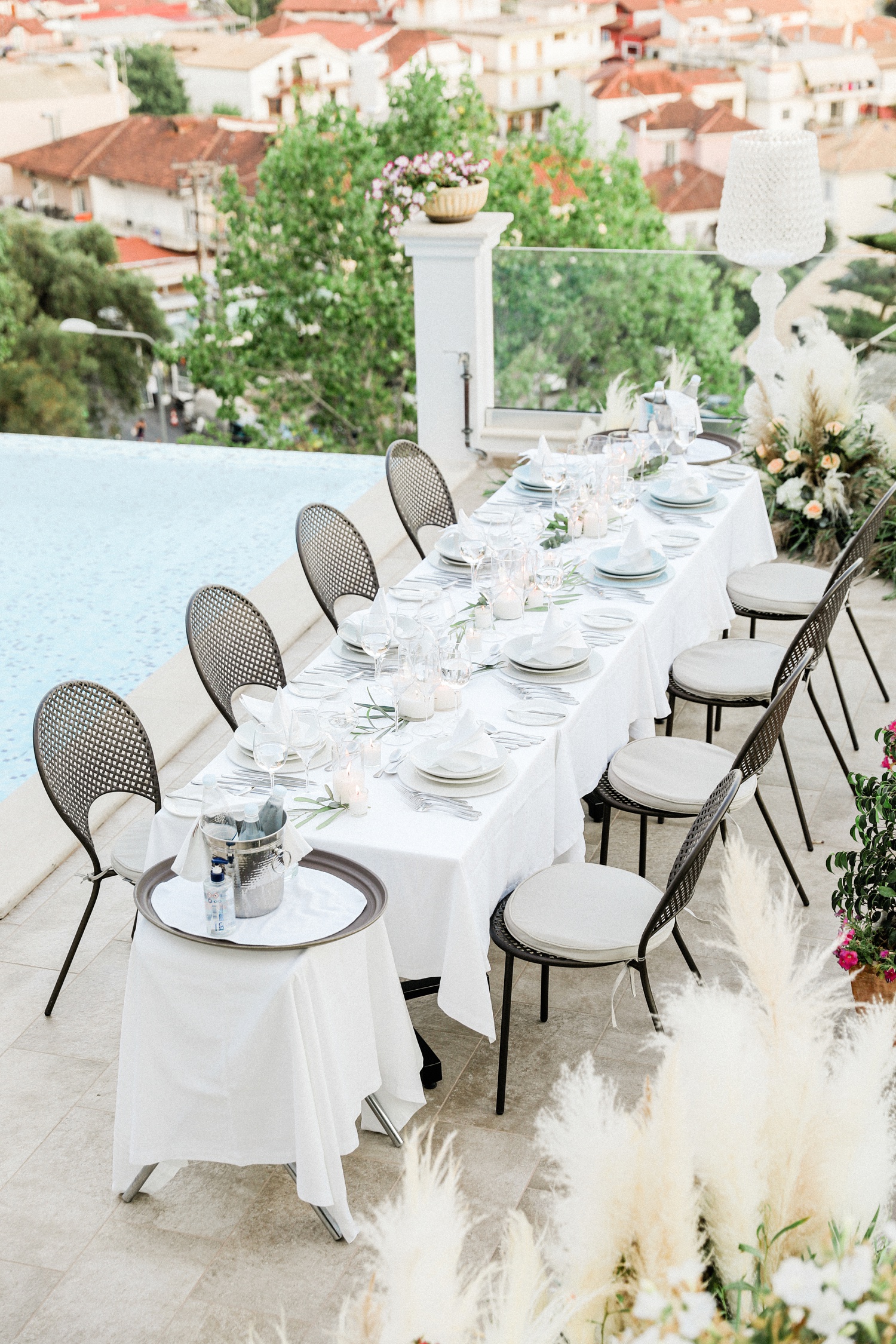 Micro wedding table on a terrace at Irida Boutique Hotel in Parga