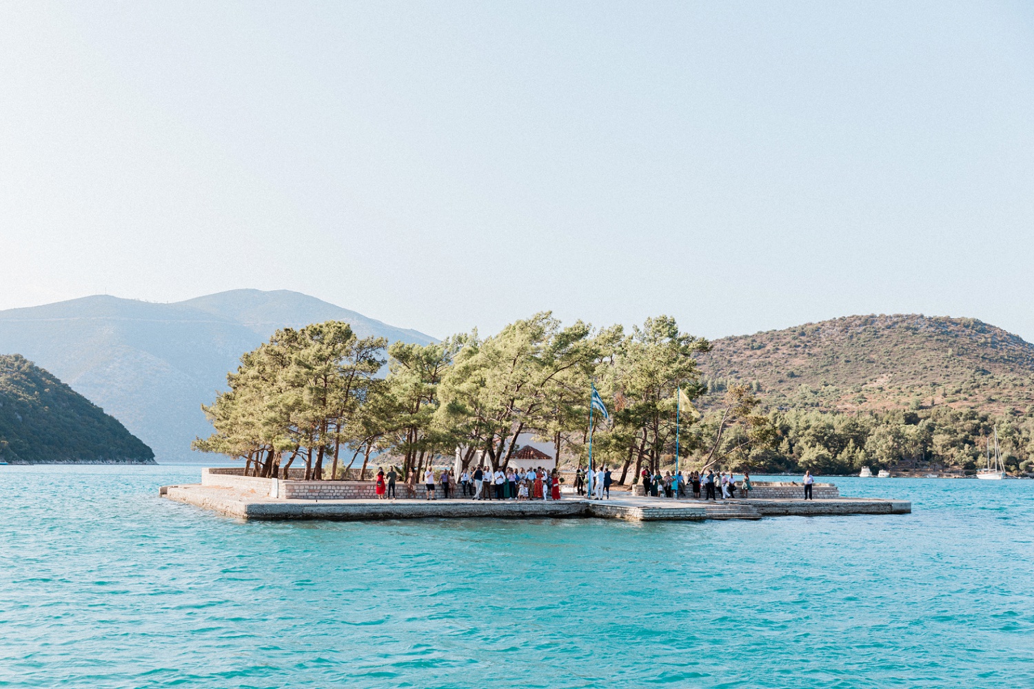 Lazaretto Islet in the bay of Vathi, Ithaca